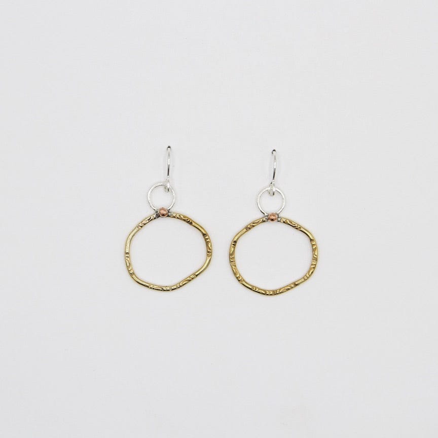 EAR Organic Shape Brass Hoops