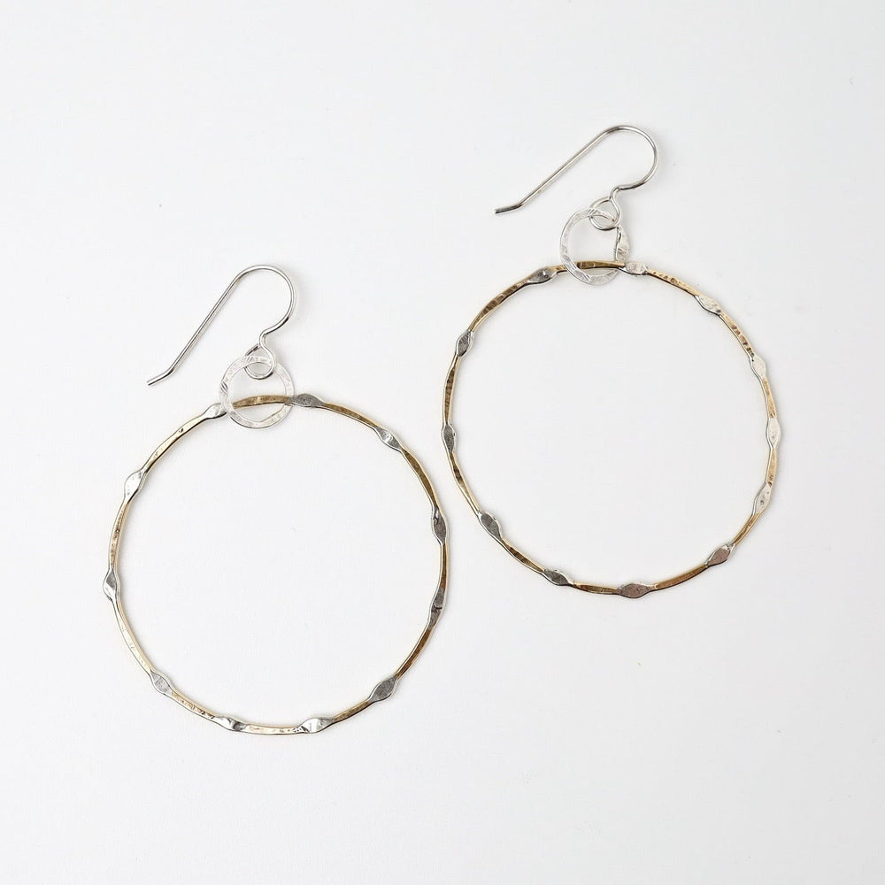 
                      
                        EAR Organicly Shaped Brass & Sterling Silver Circles Earrings
                      
                    