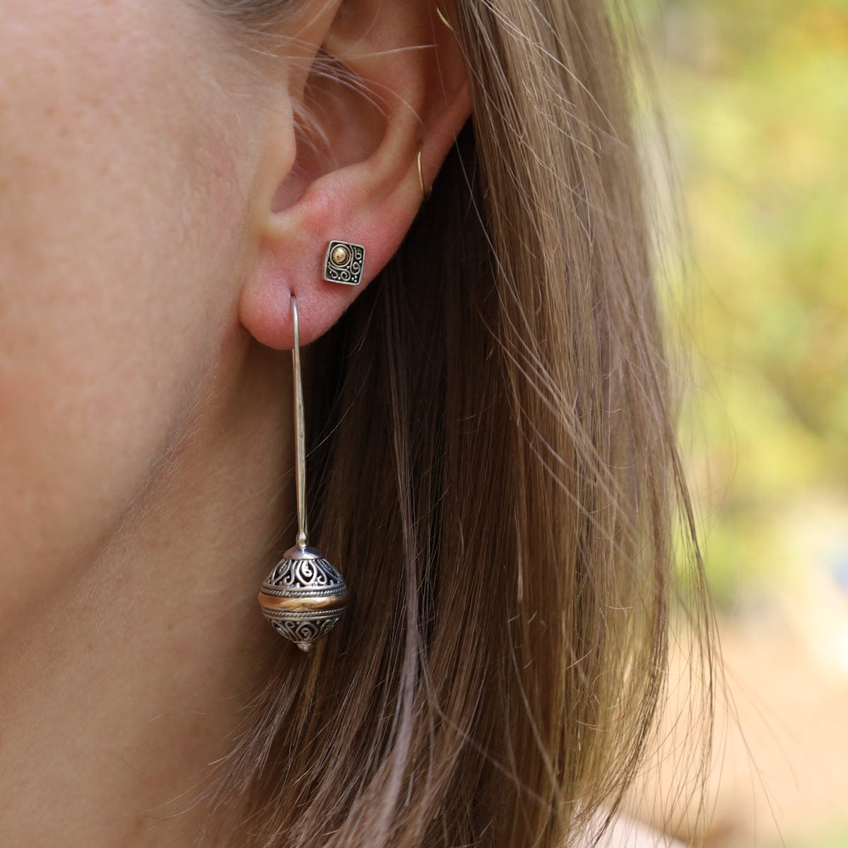 EAR Ornate Lampion Drop Earring