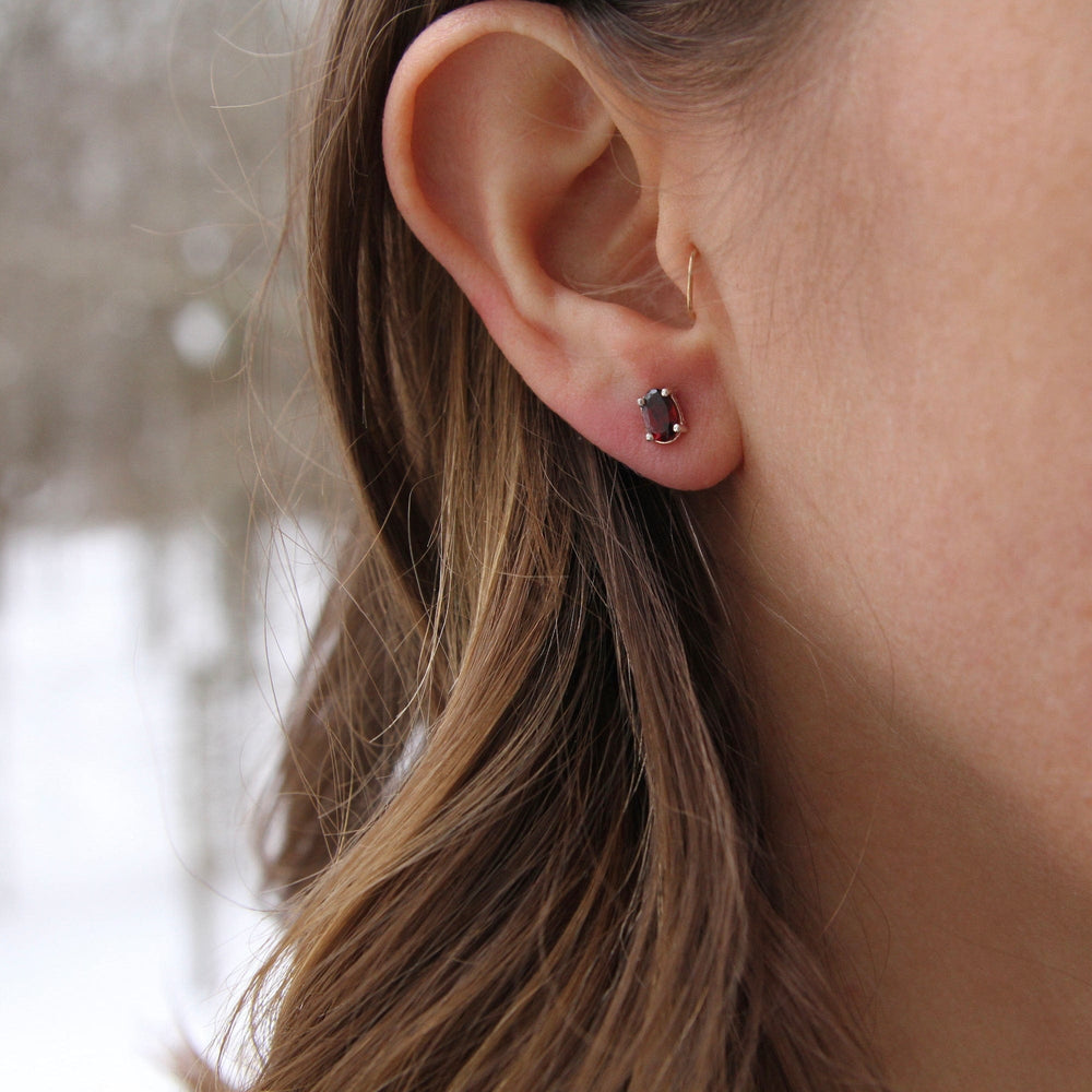 
                      
                        EAR Oval African Garnet Post Earring
                      
                    