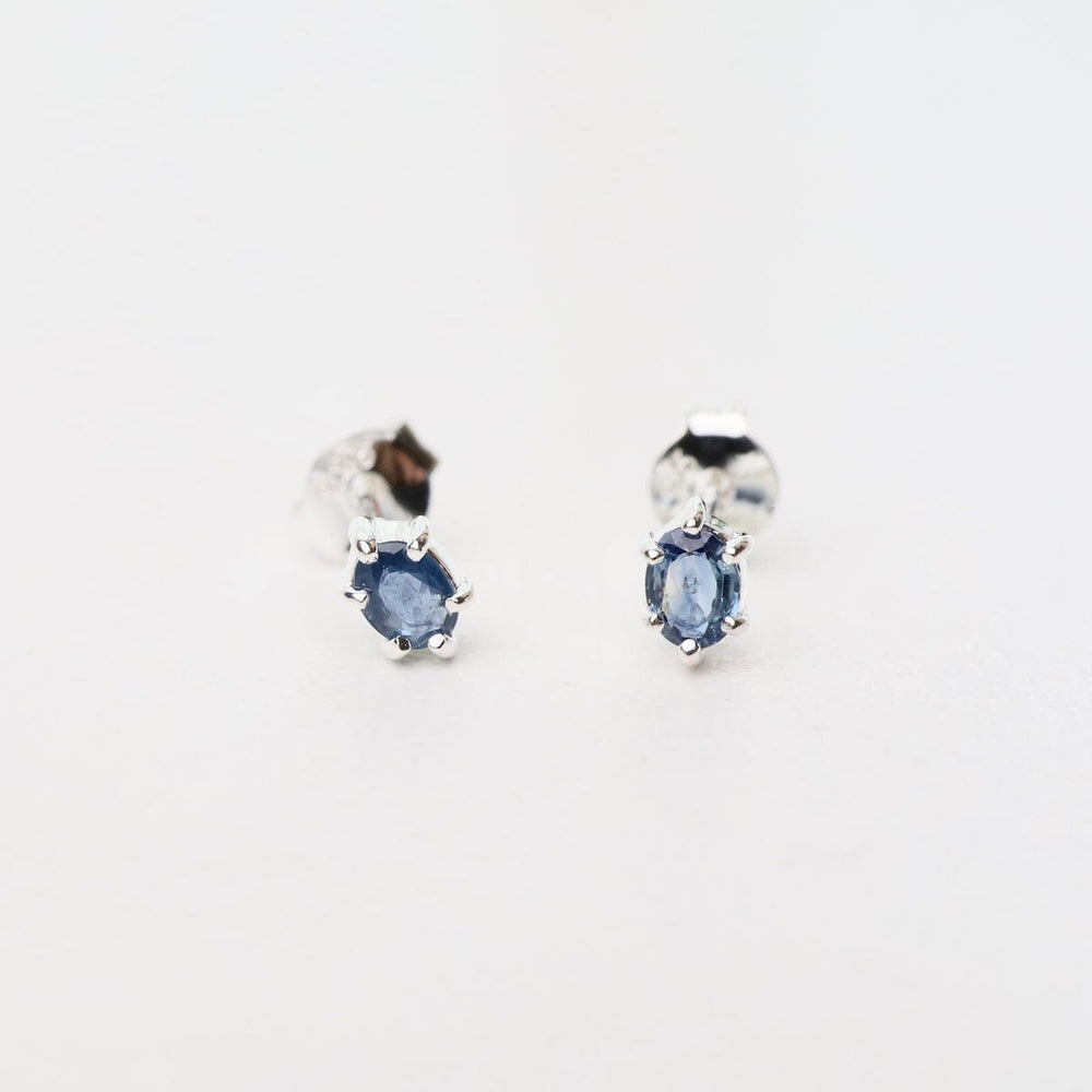 
                      
                        EAR Oval Claw-set Blue Sapphire Studs
                      
                    