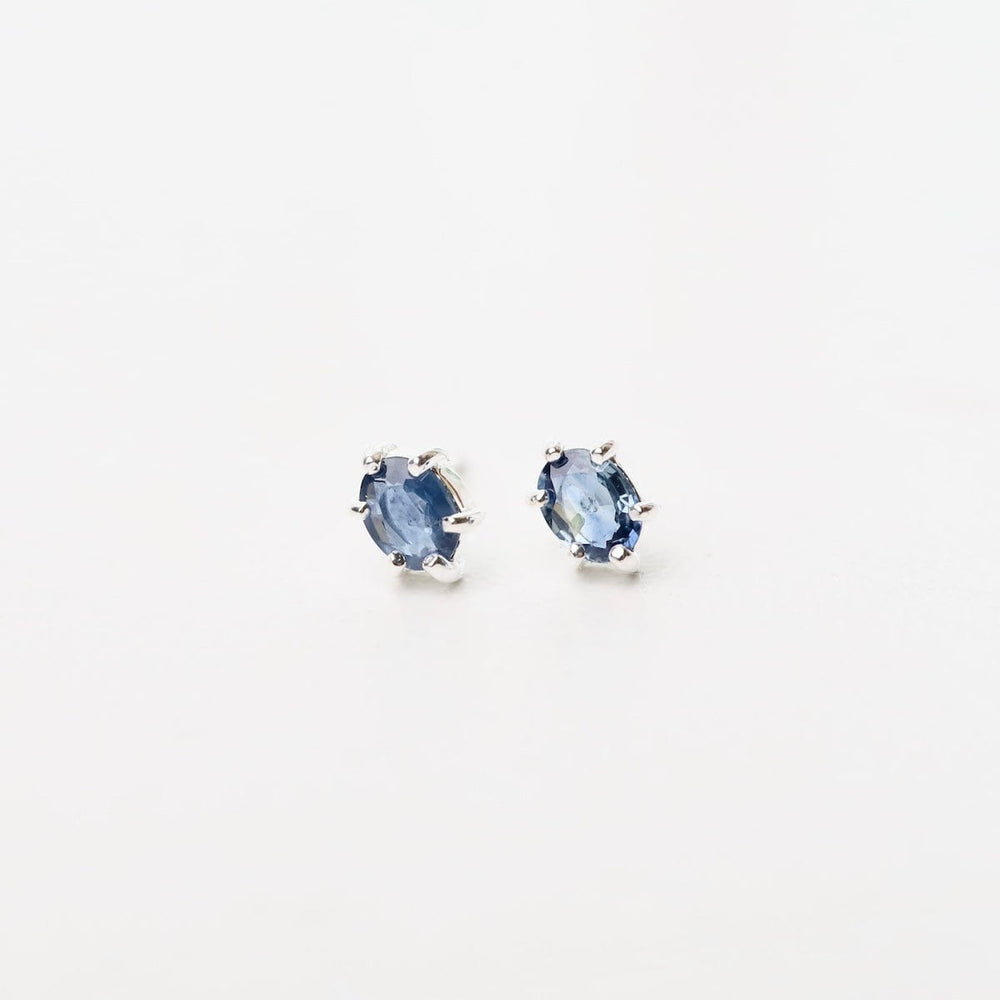 
                      
                        EAR Oval Claw-set Blue Sapphire Studs
                      
                    