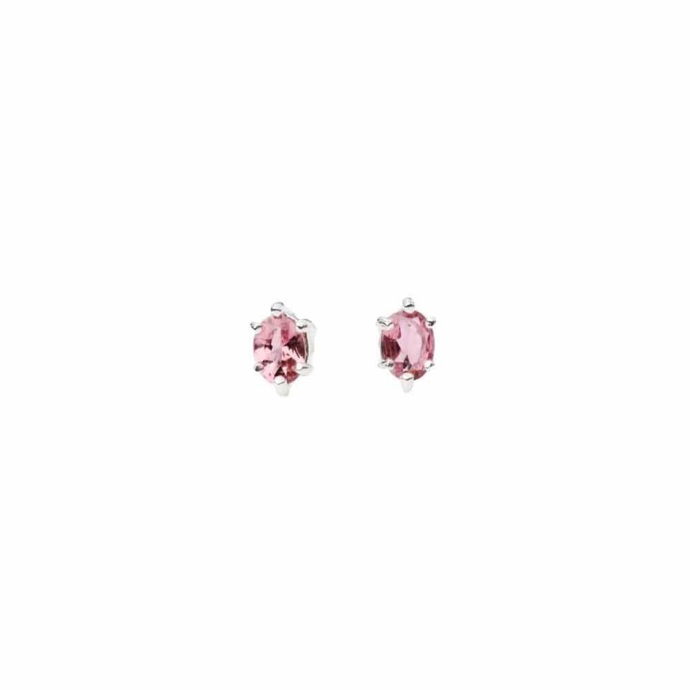 
                      
                        EAR Oval Claw-set Pink Tourmaline Studs - Sterling Silver
                      
                    