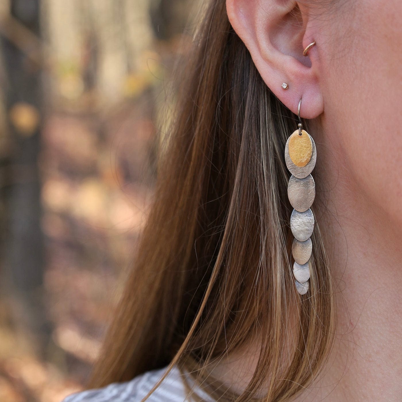 EAR Oval Pivot Earrings