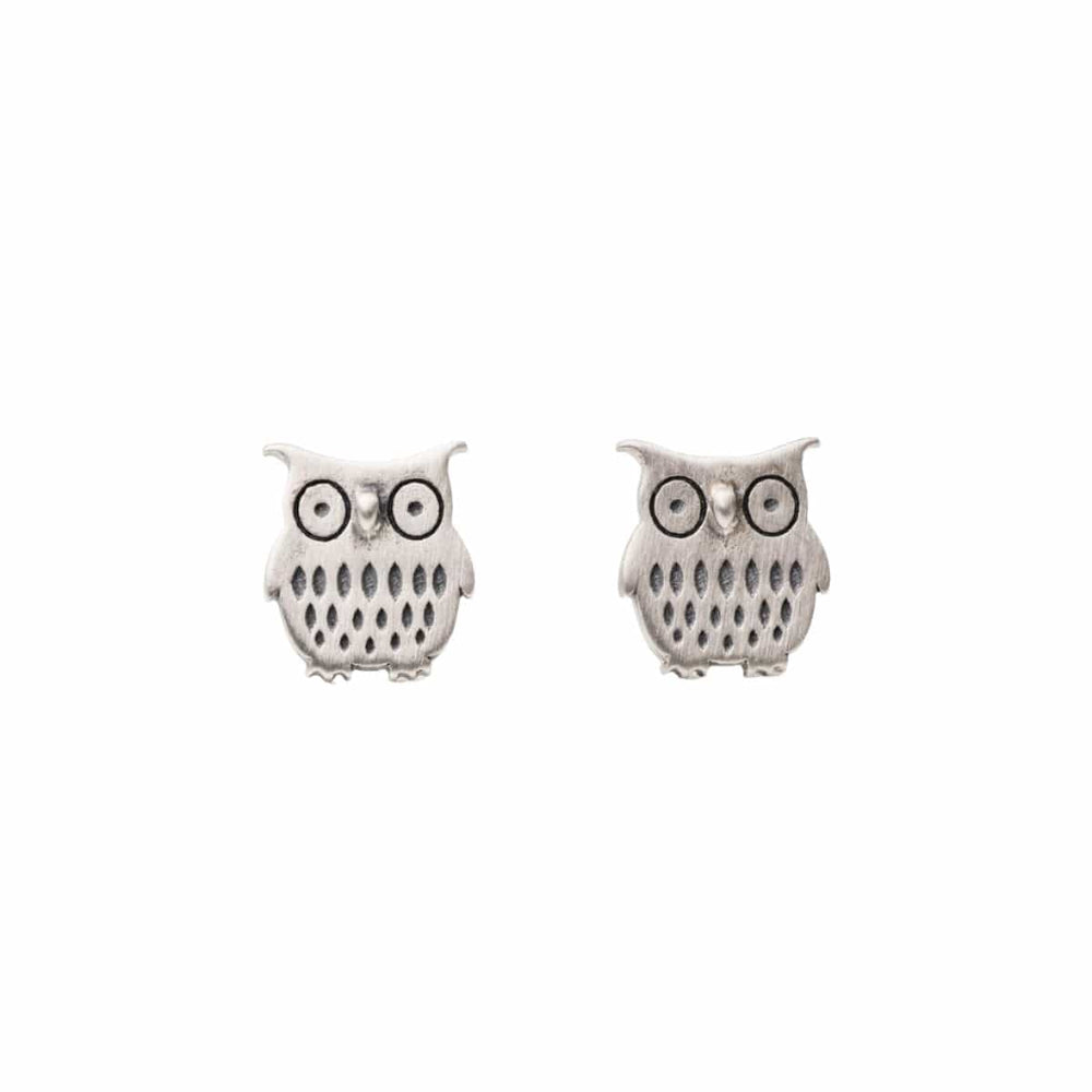 
                      
                        EAR Owl Stud Earrings - Brushed Sterling Silver
                      
                    