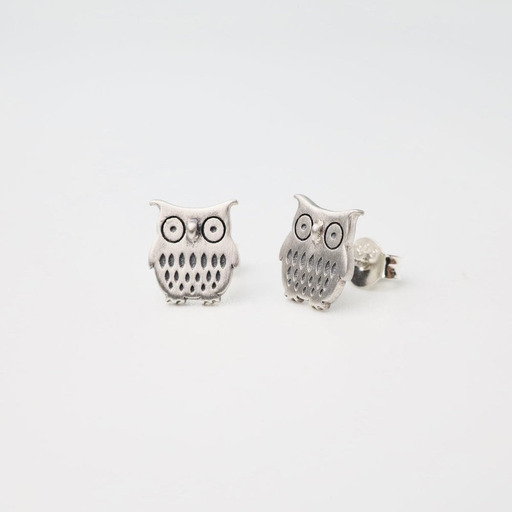 
                      
                        EAR Owl Stud Earrings - Brushed Sterling Silver
                      
                    