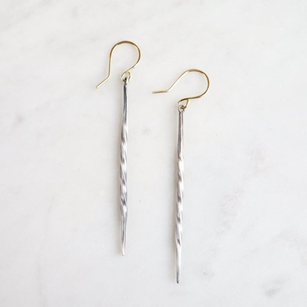 
                  
                    EAR Oxidized Sterling Silver Short Spire Earrings
                  
                