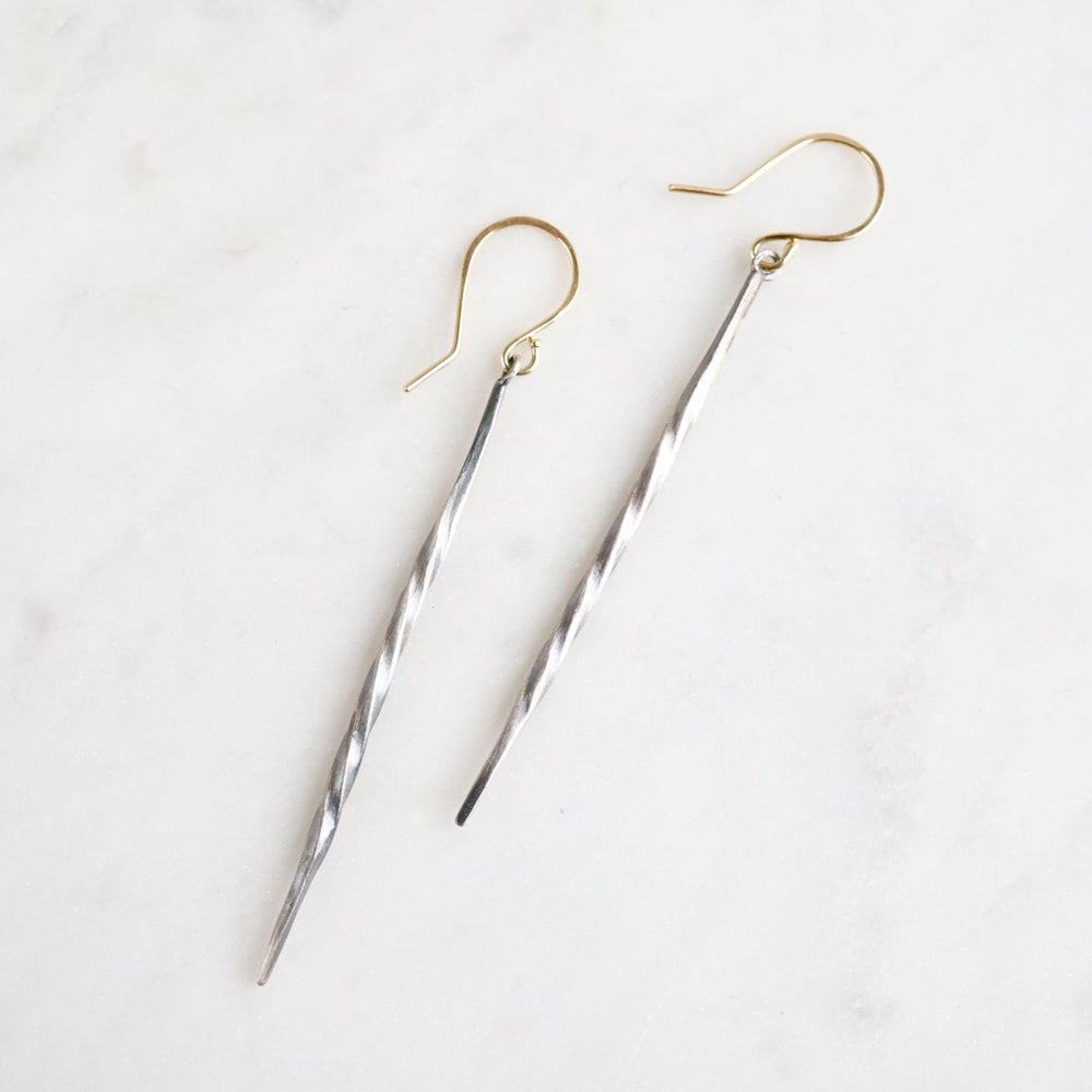 
                  
                    EAR Oxidized Sterling Silver Short Spire Earrings
                  
                