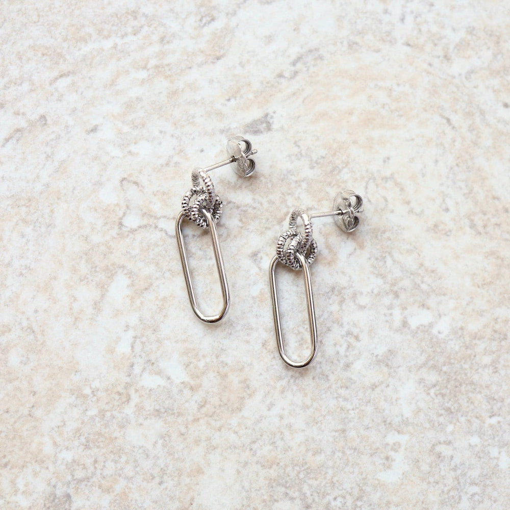 EAR Paperclip & Circle Earrings