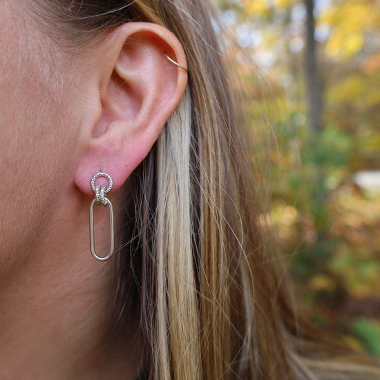 EAR Paperclip & Circle Earrings