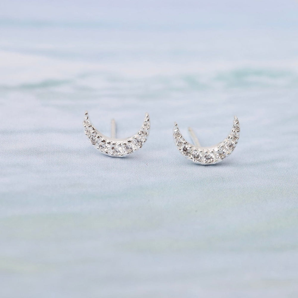 
                      
                        EAR Pavé Crescent Moon Stud Earrings
                      
                    