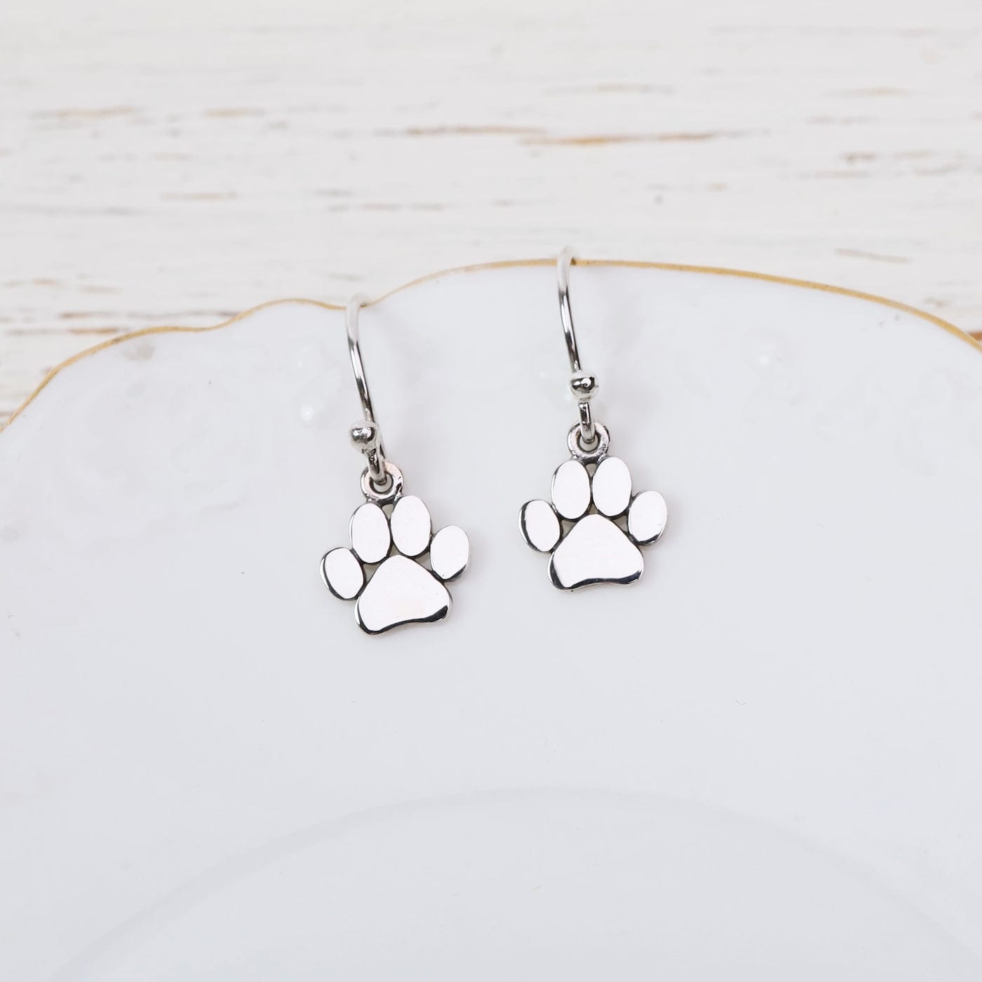 EAR Paw Print Dangle Earrings