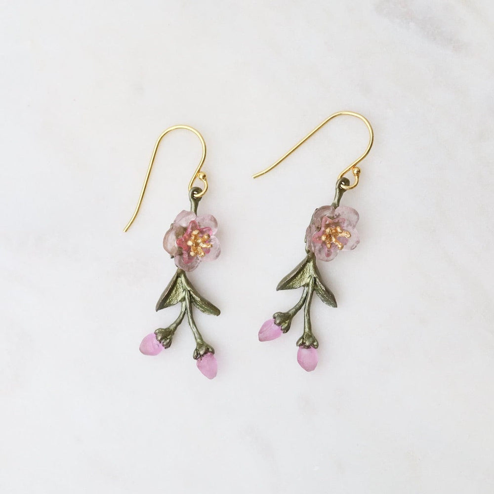 EAR Peach Blossom Dainty Drop Earrings