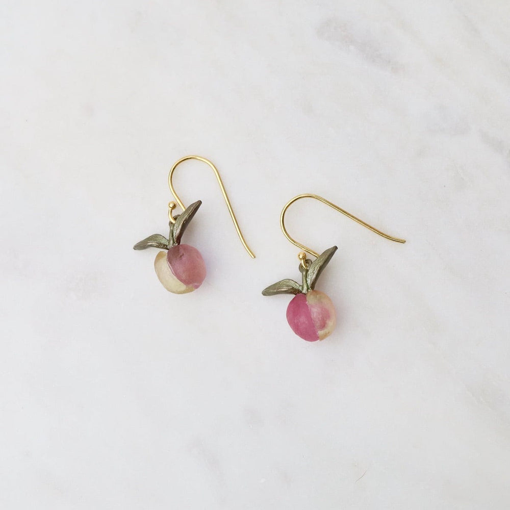 EAR Peach Tree Dainty Wire Earrings