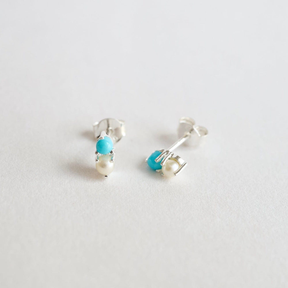 
                  
                    EAR Pearl and Turquoise Stud Earring in Sterling Silver
                  
                