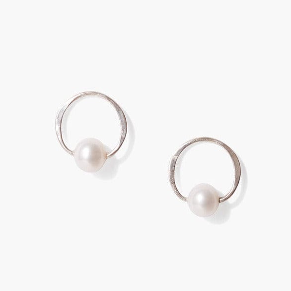 
                      
                        EAR Pearl & Silver Globe Hoops
                      
                    