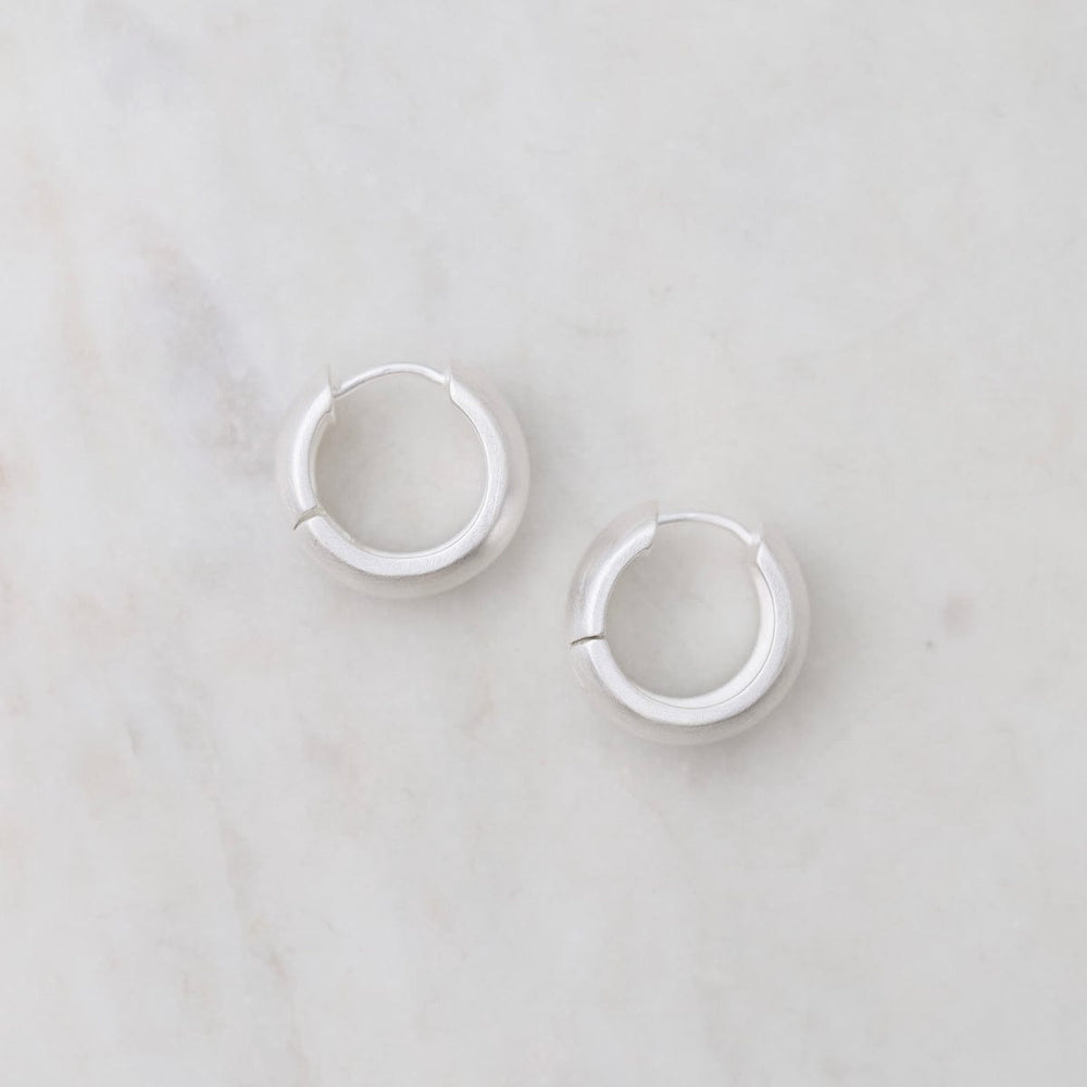 
                  
                    EAR Perfect Wide Click Huggie Hoops - Brushed Sterling Silver
                  
                