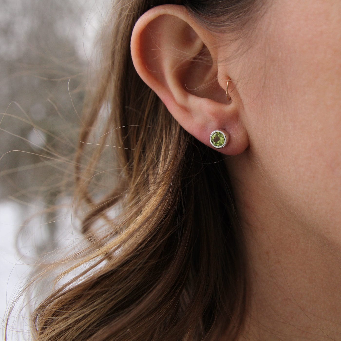 EAR Peridot Post Earring