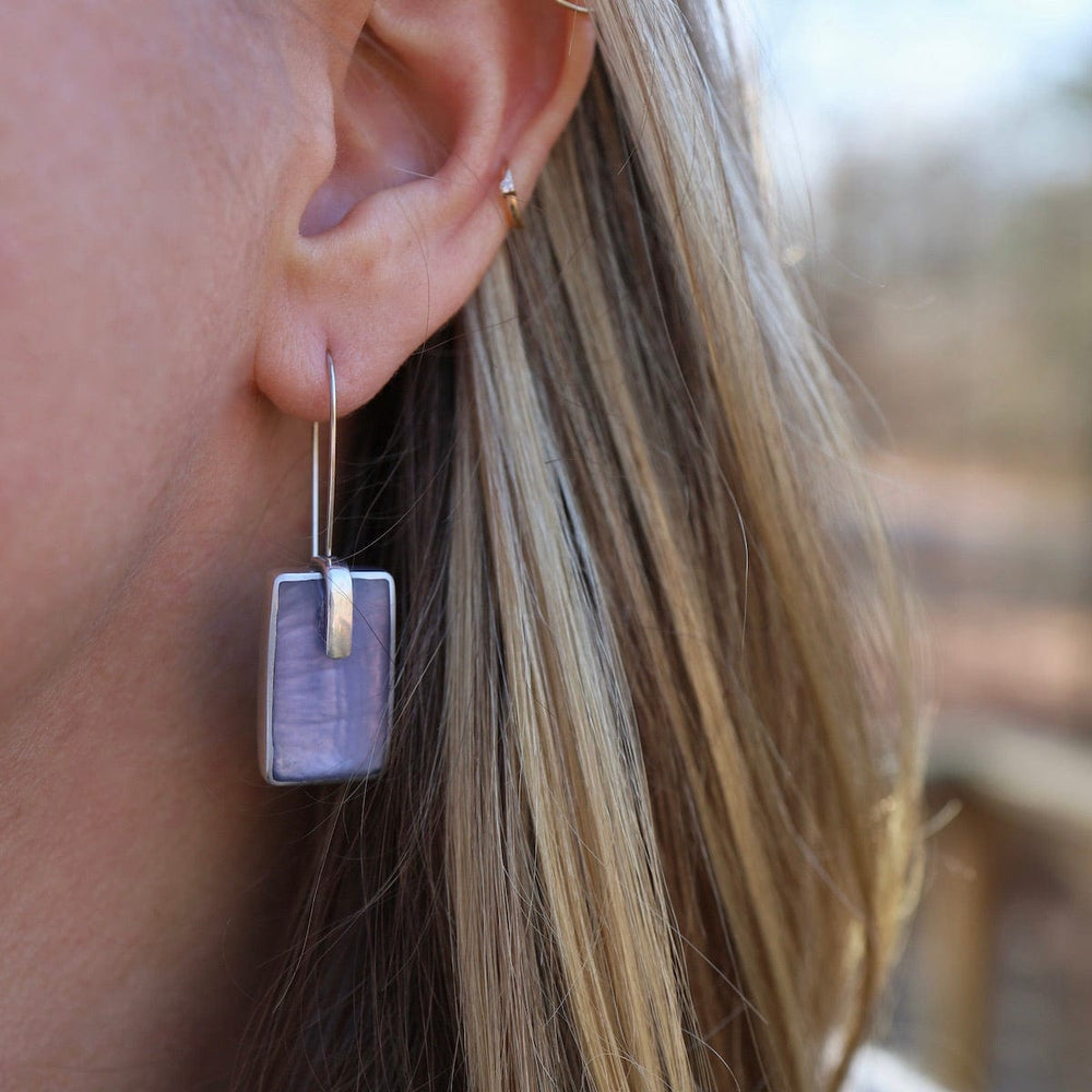 EAR Periwinkle Rectangle Earrings