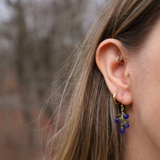 EAR Petite Blueberry Dangle Wire Earrings