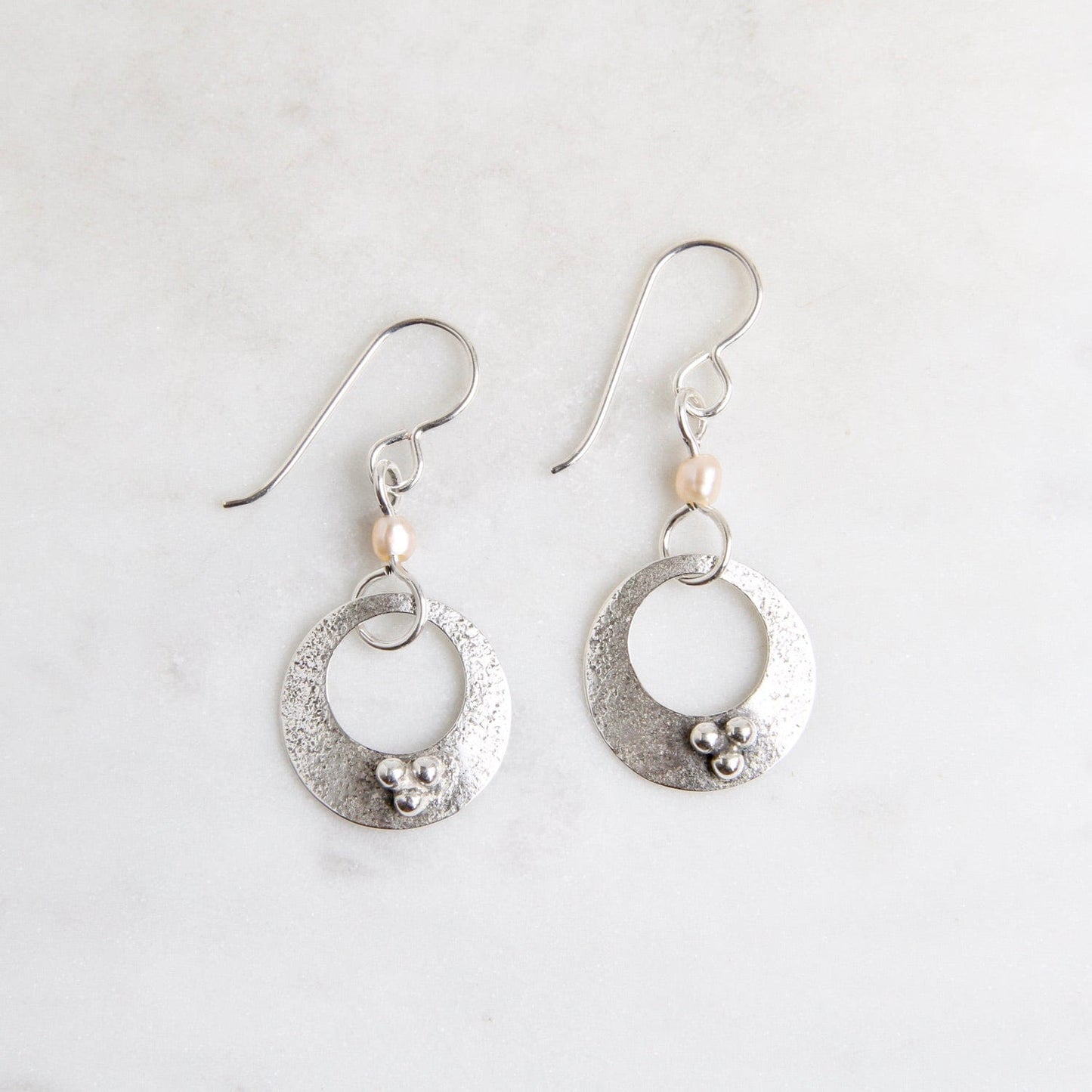 EAR Petite Open Sterling Silver Disc Earrings