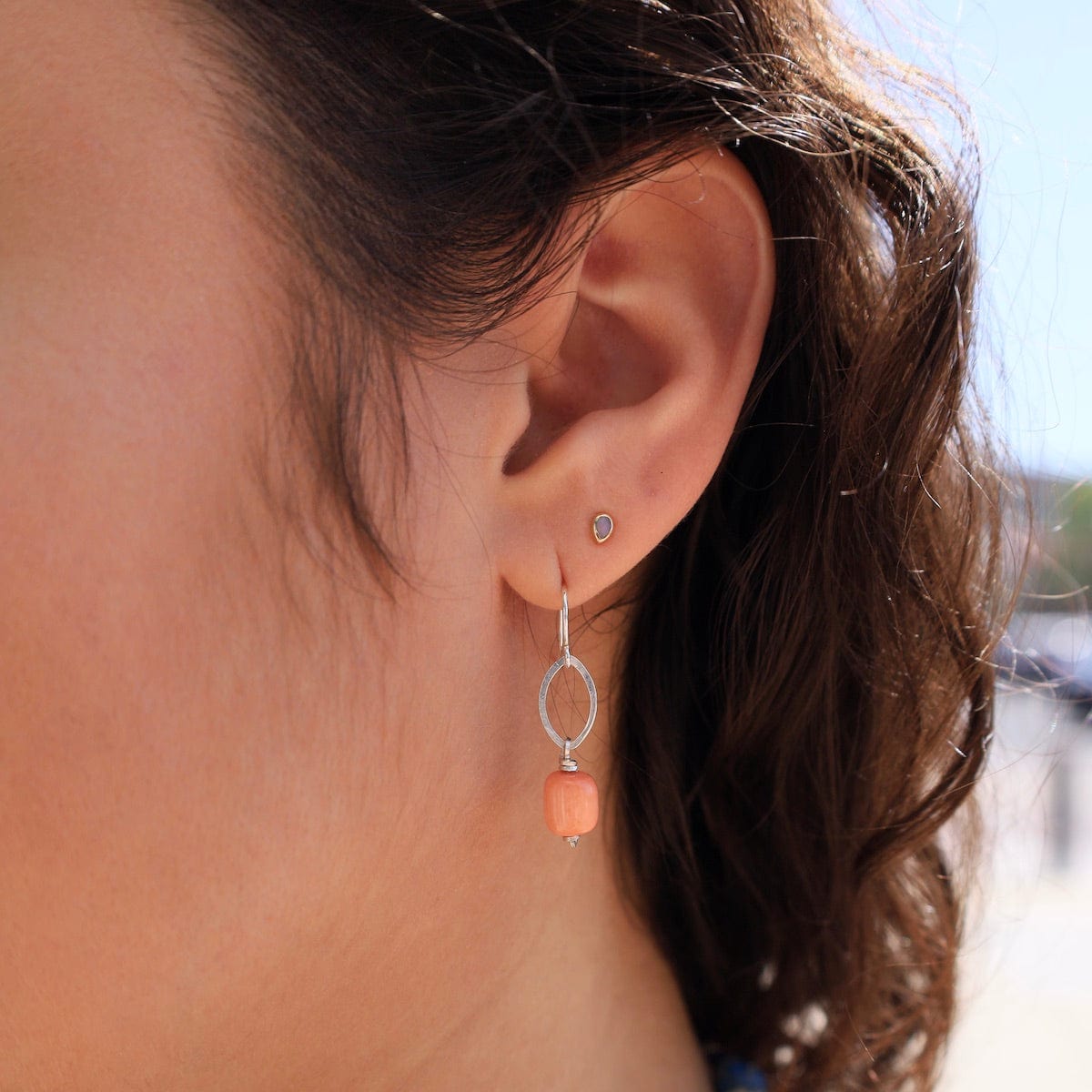 Load image into Gallery viewer, EAR Pink Coral Earrings
