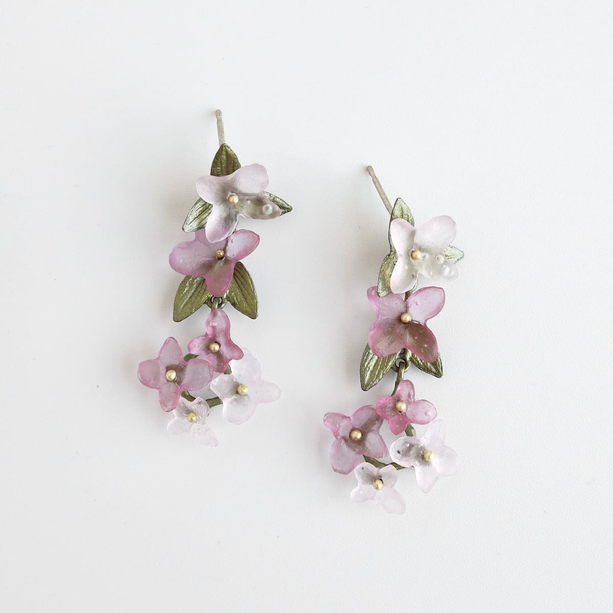 EAR Pink Hydrangea Statement Earrings