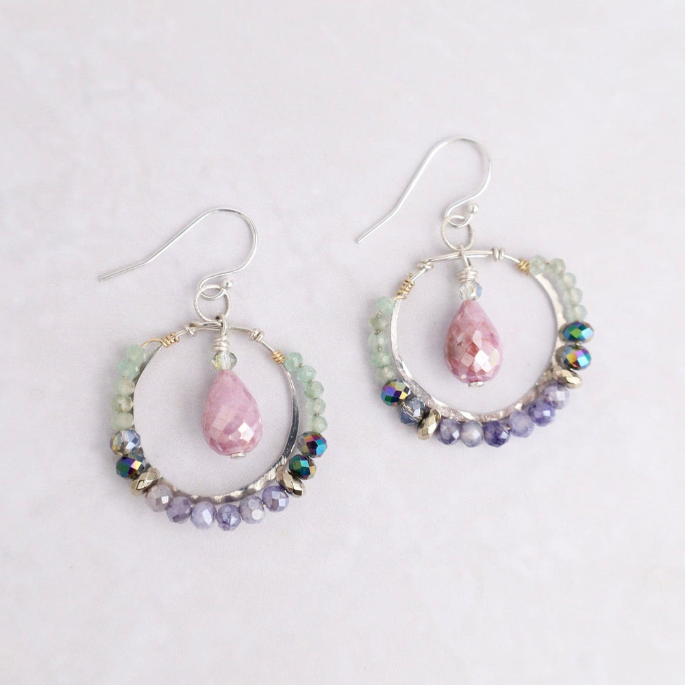 EAR Pink Peacock Earrings