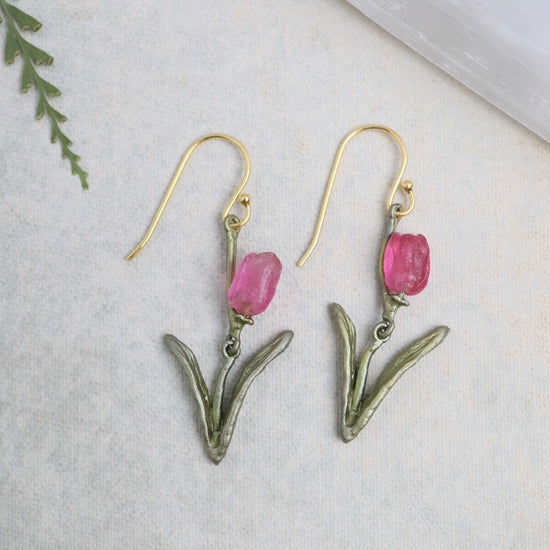 EAR Pink Tulip Wire Earrings