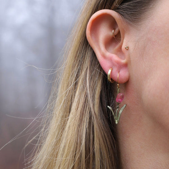 EAR Pink Tulip Wire Earrings