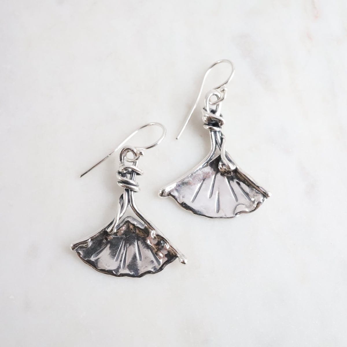 EAR Plain Ginkgo Drop Earrings