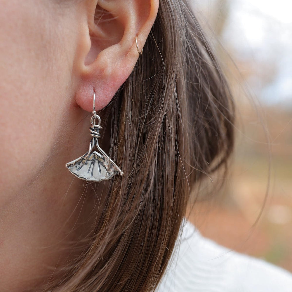 EAR Plain Ginkgo Drop Earrings