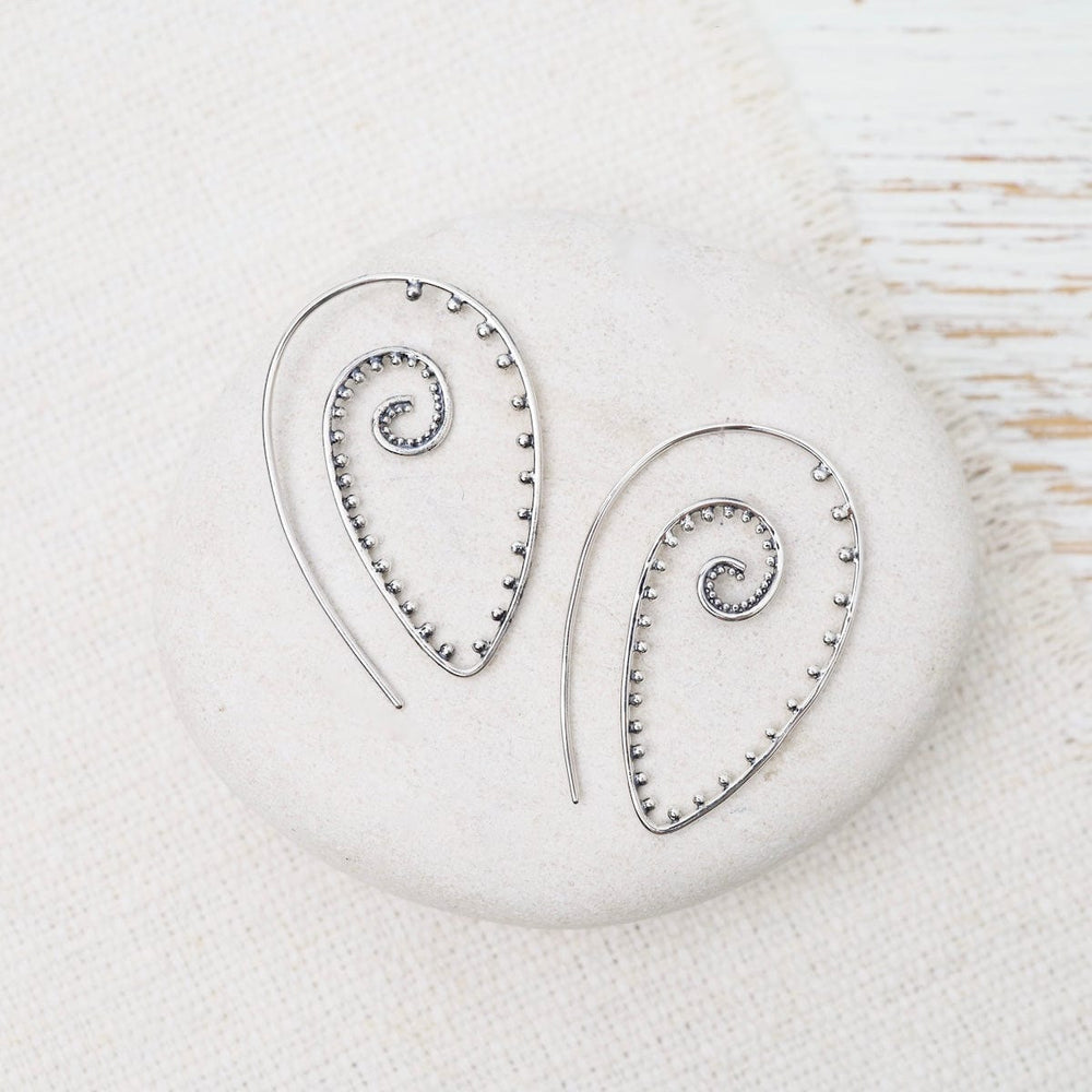 EAR Pointed Granulation Spiral Hoops