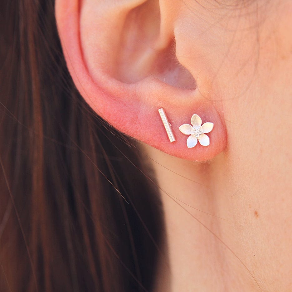 
                      
                        EAR Pointed Petal Flowers Stud With CZ
                      
                    