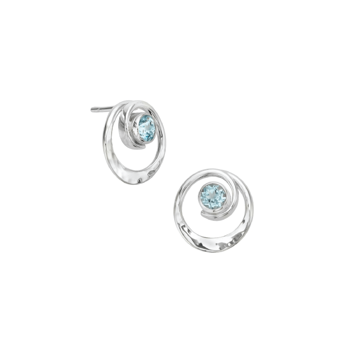 EAR Posy Earrings with Blue Topaz