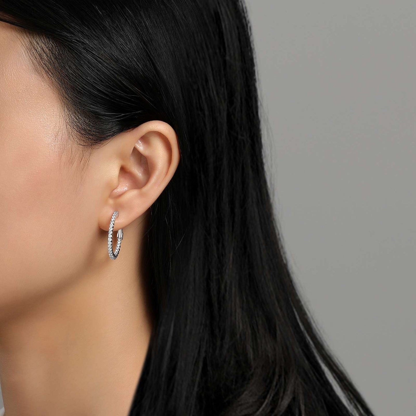 EAR-PPL 20 mm Hoop Earrings