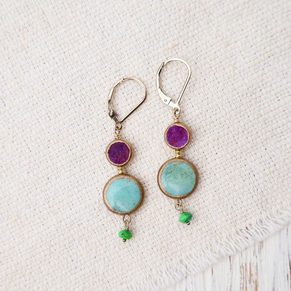 
                      
                        EAR Purple & Blue Turquoise Drop Earrings
                      
                    