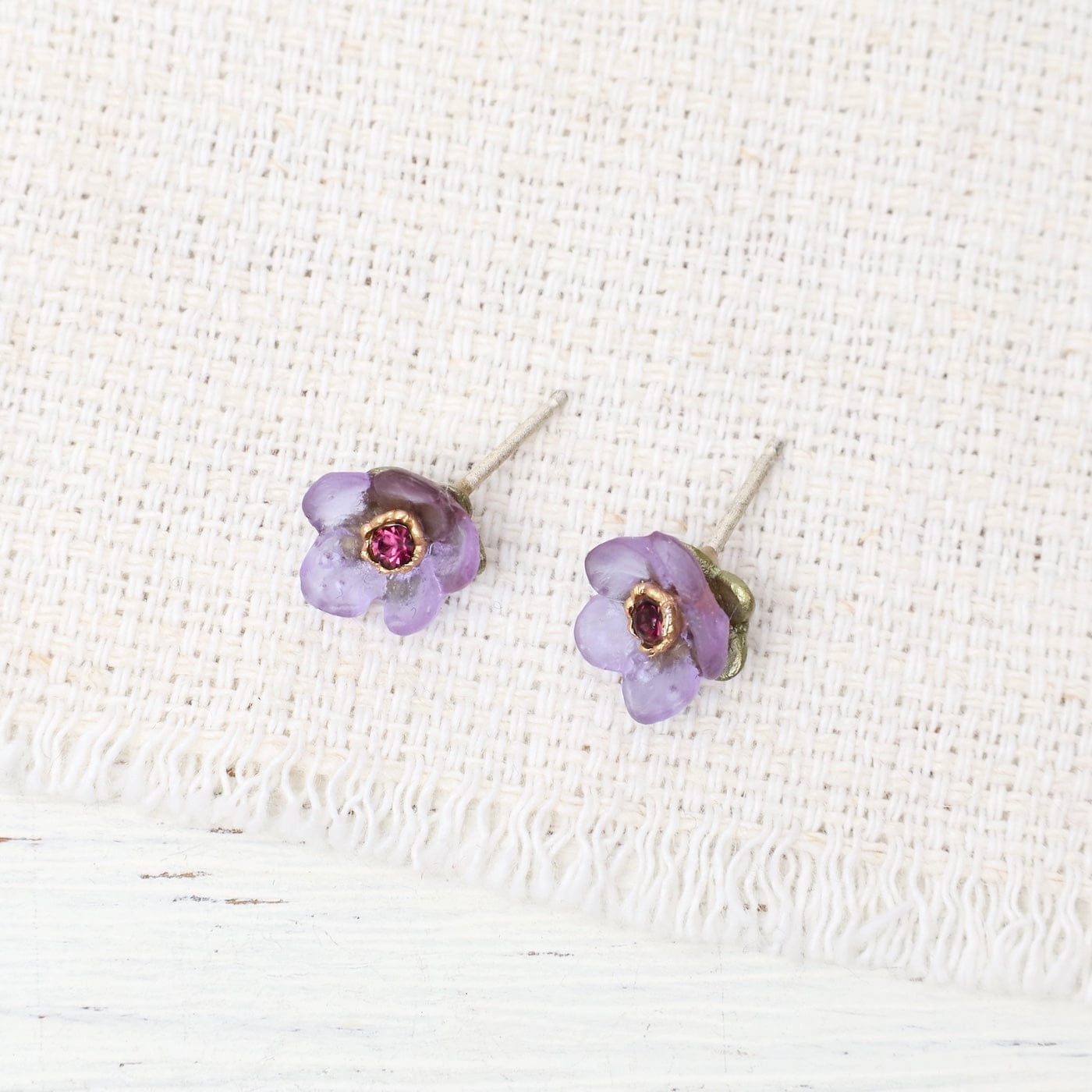 EAR Purple French Bouquet Stud Earrings