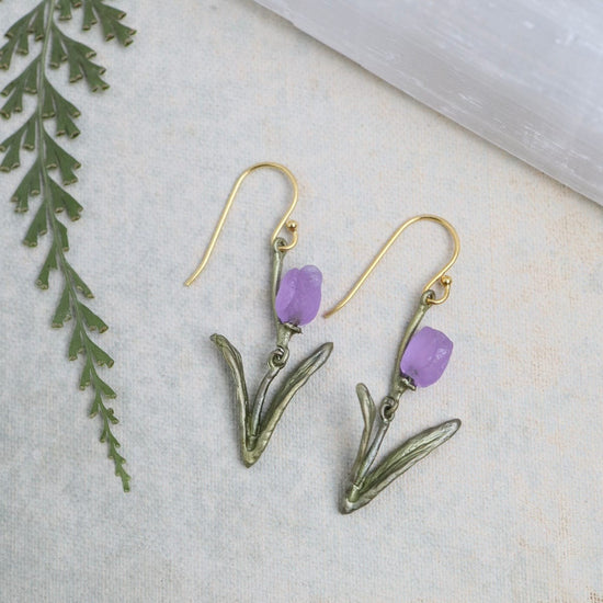EAR Purple Tulip Wire Earrings
