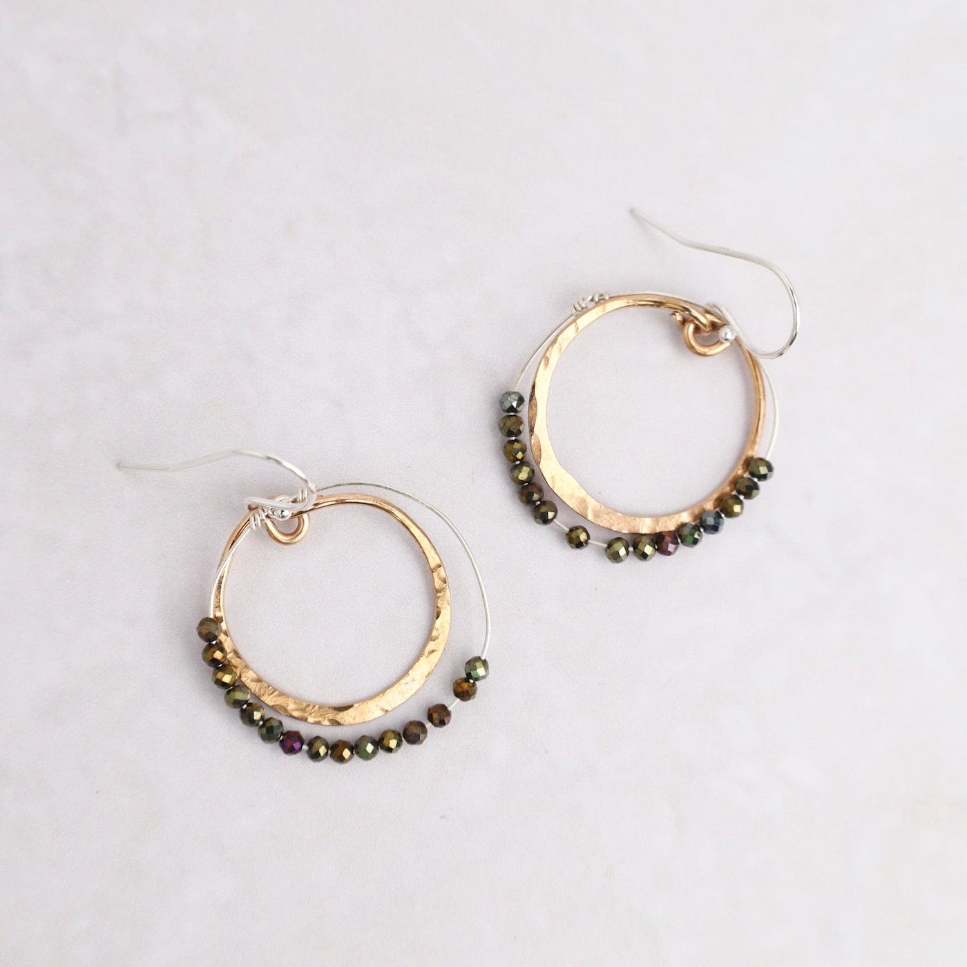 EAR Pyrite Double Sphere Earrings