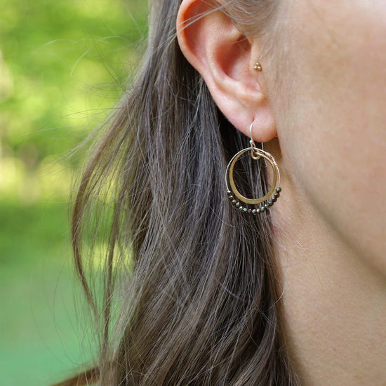 EAR Pyrite Double Sphere Earrings