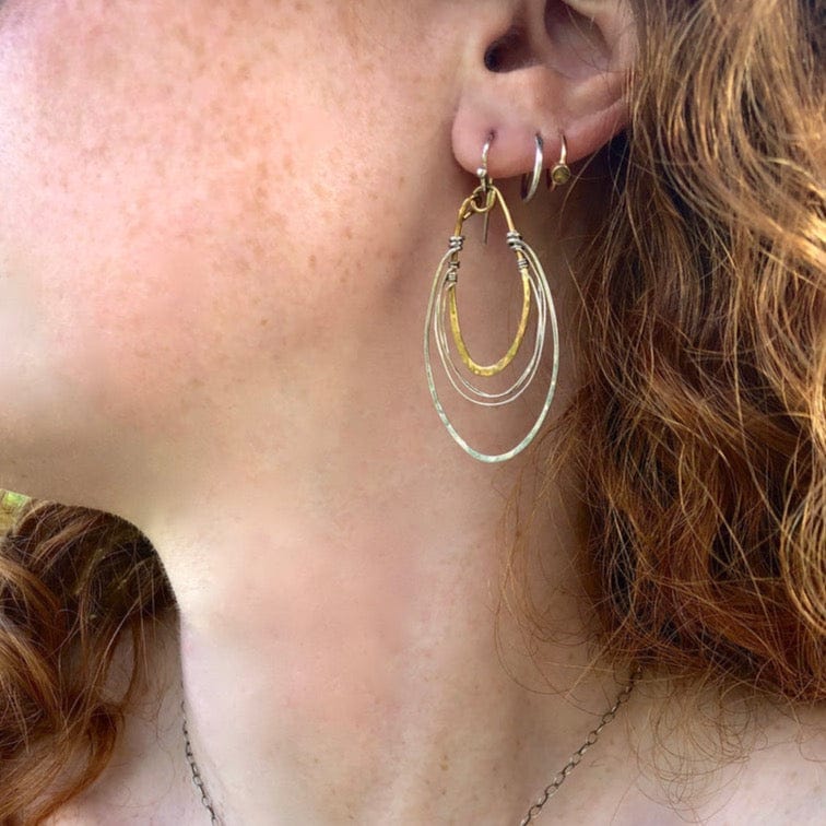 EAR Radio Style Oval Hoop Earrings