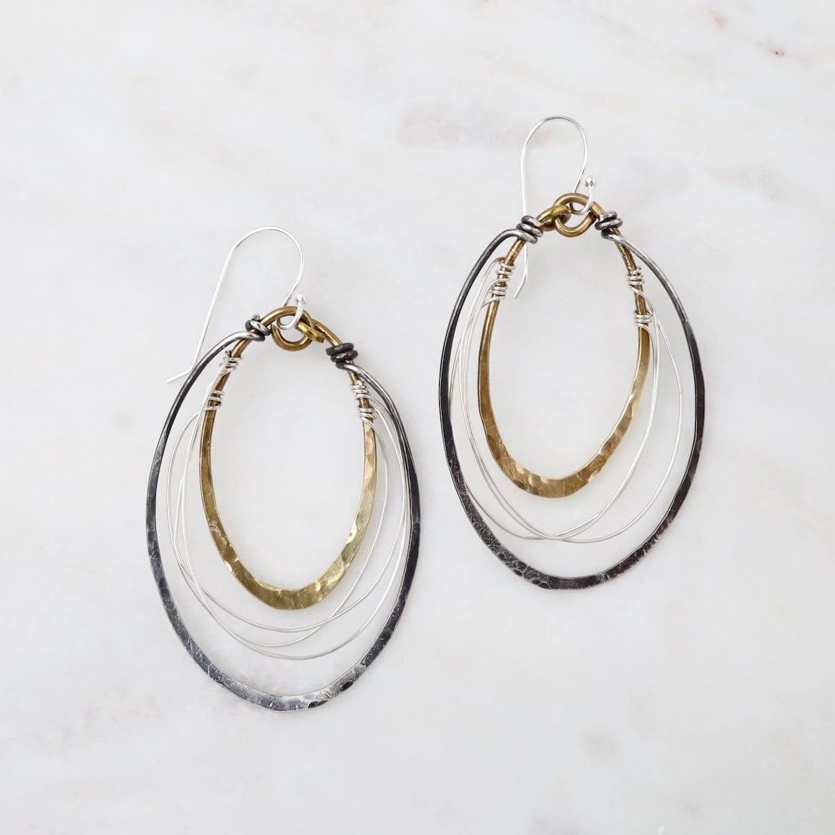 EAR Radio Style Oval Hoop Earrings