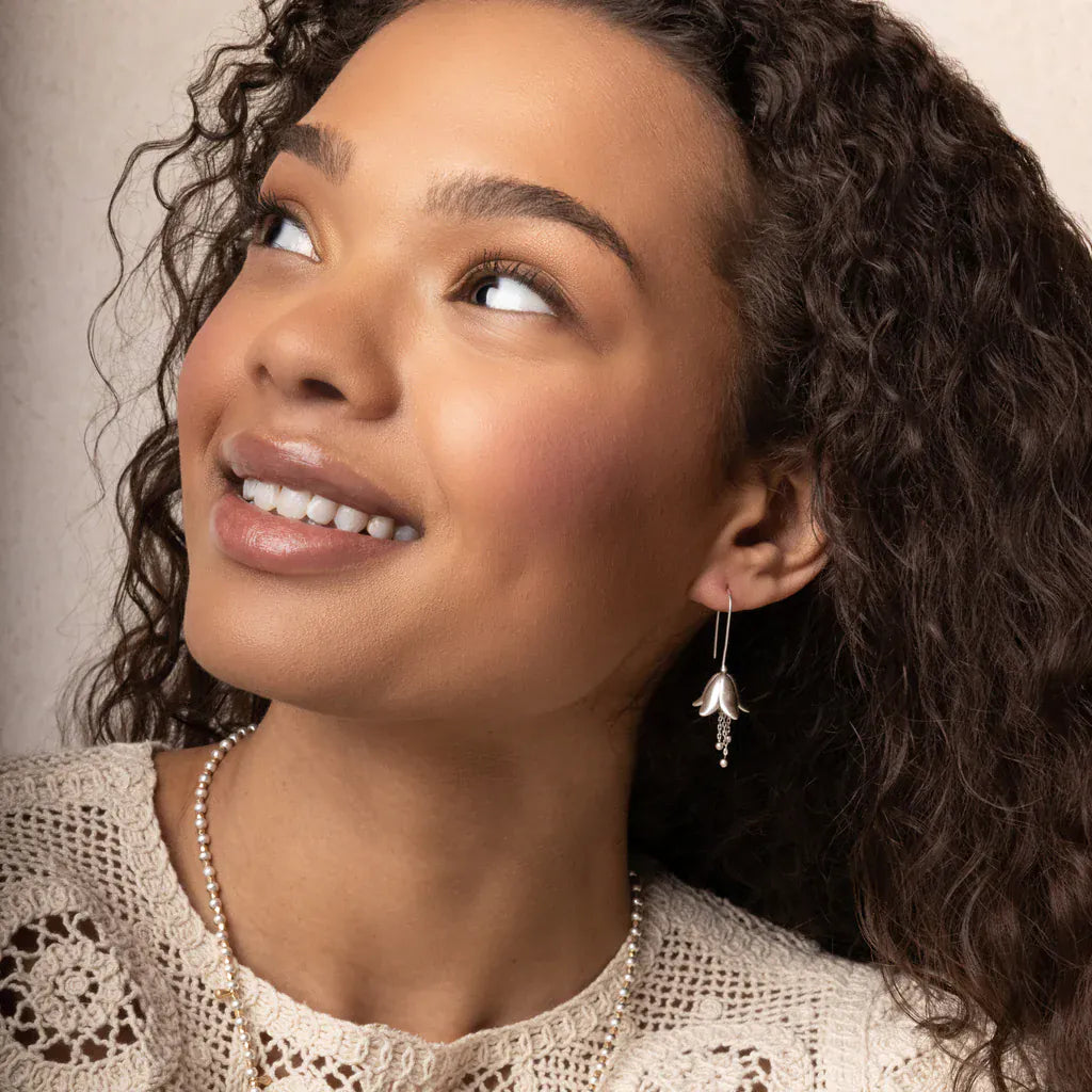 EAR Refined Icon Earring - Lily Drop Earring/Silver