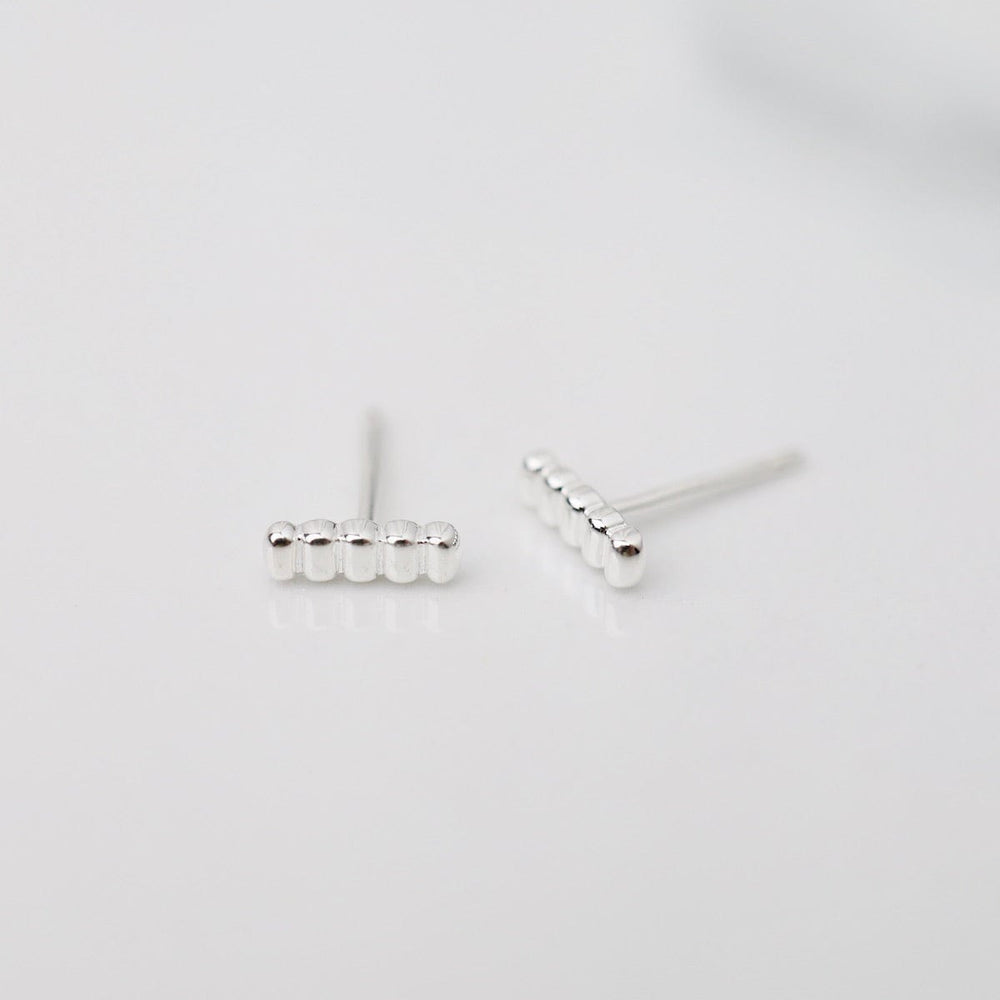 
                  
                    EAR Ridged Bar Studs - Sterling Silver
                  
                