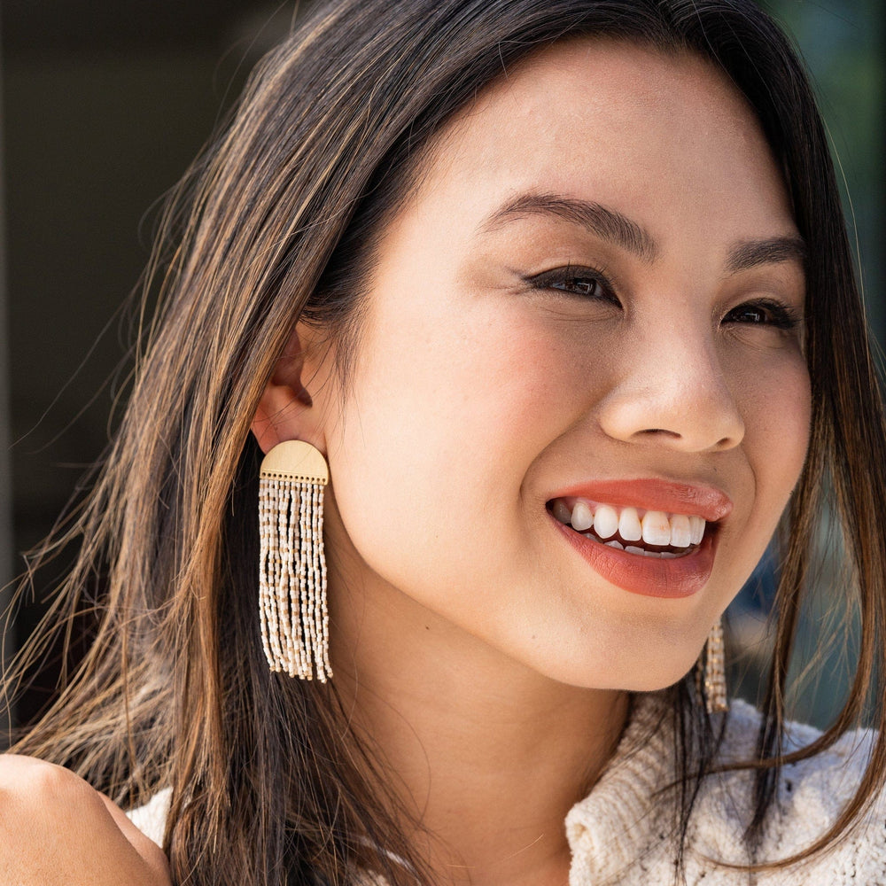 EAR Riley Horizontal Striped Earrings Gold