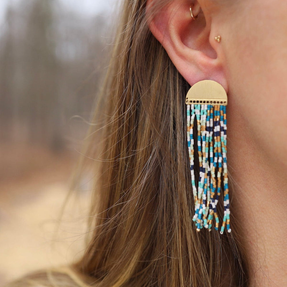 EAR Riley Sprinkled Earrings - Teal