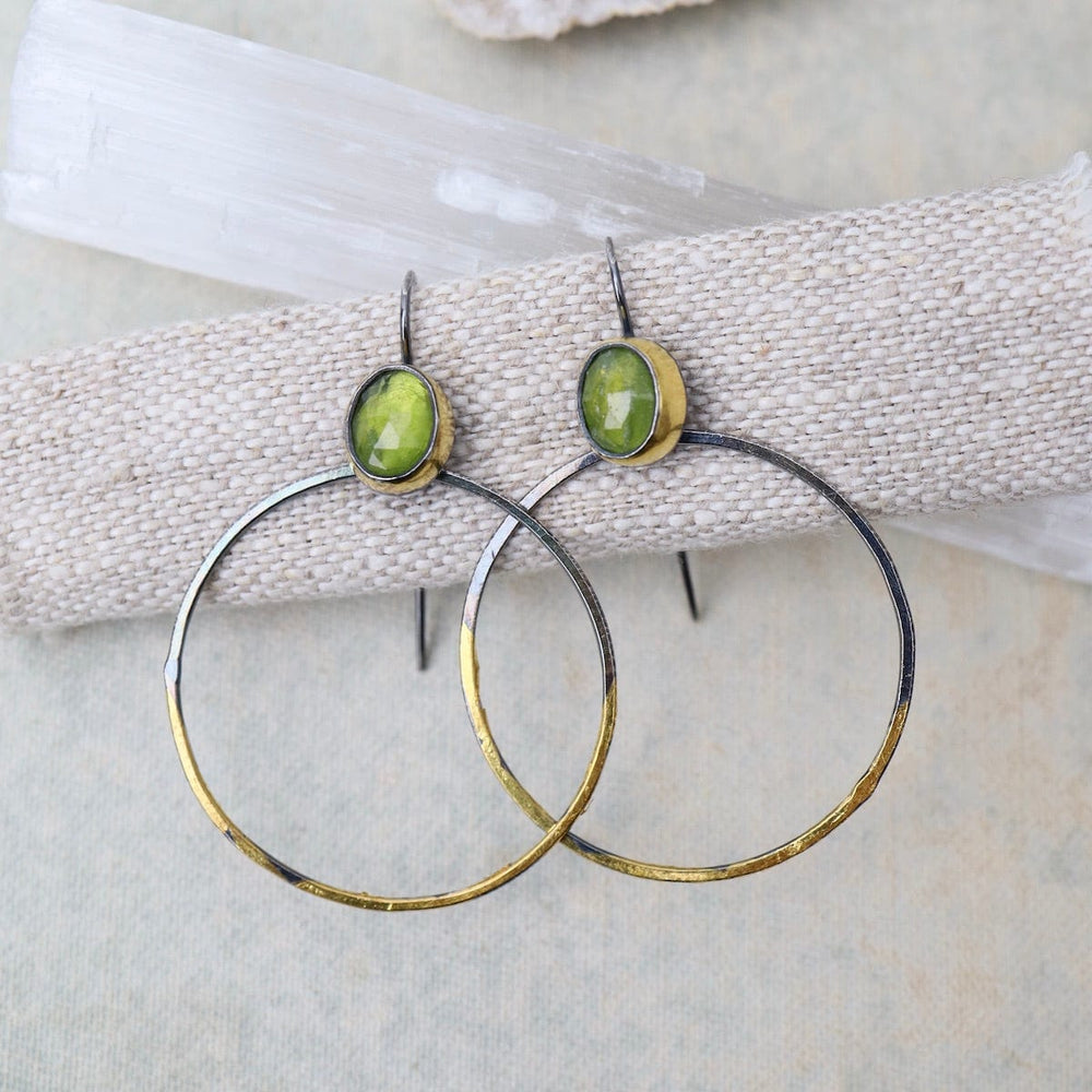 
                      
                        EAR Rim Hoop Earrings with Vessonite
                      
                    