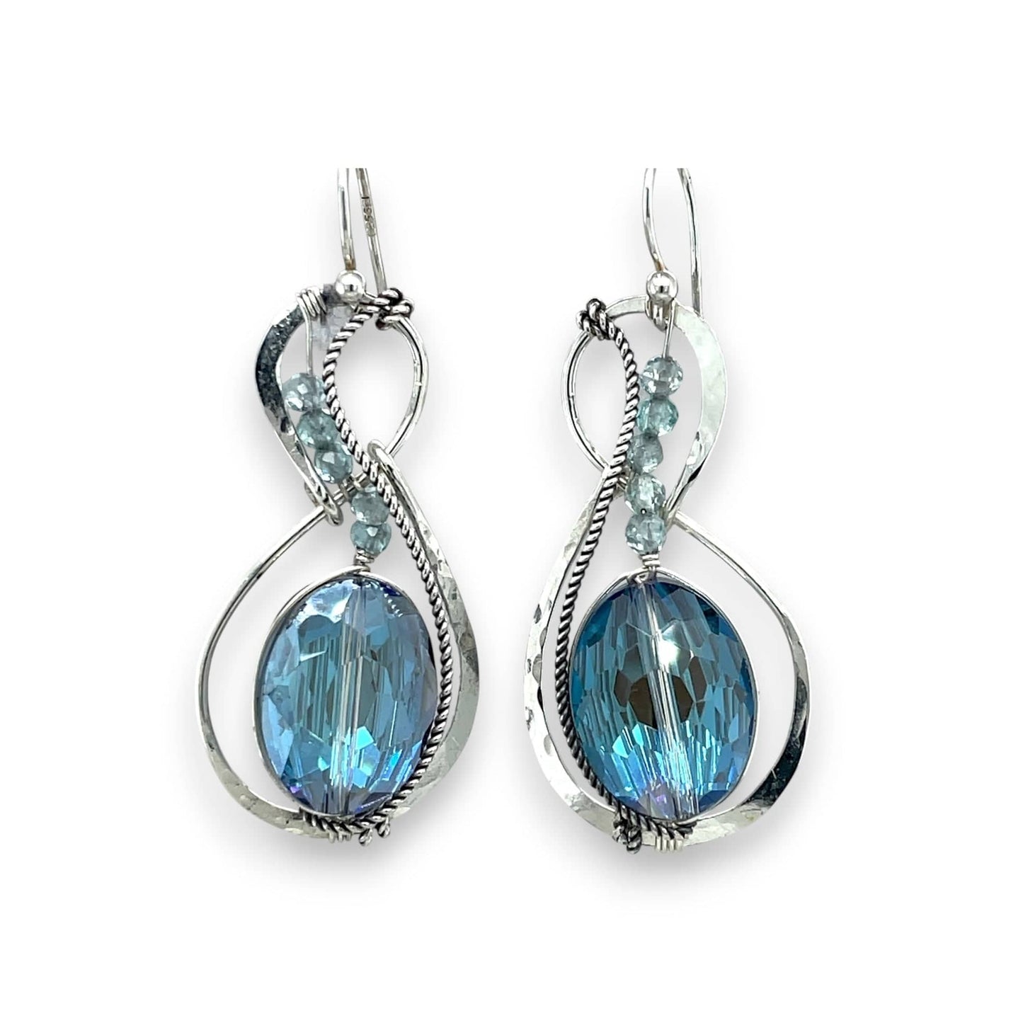 EAR Robin Egg Blue Crystal Earrings