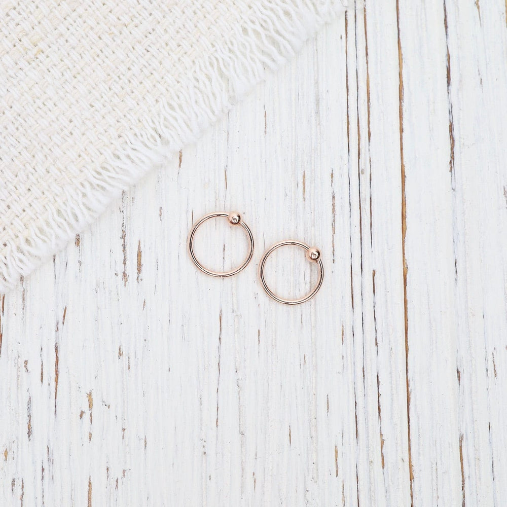 
                  
                    EAR Rose Gold Plated 8mm Tiny Sleeper Hoops
                  
                